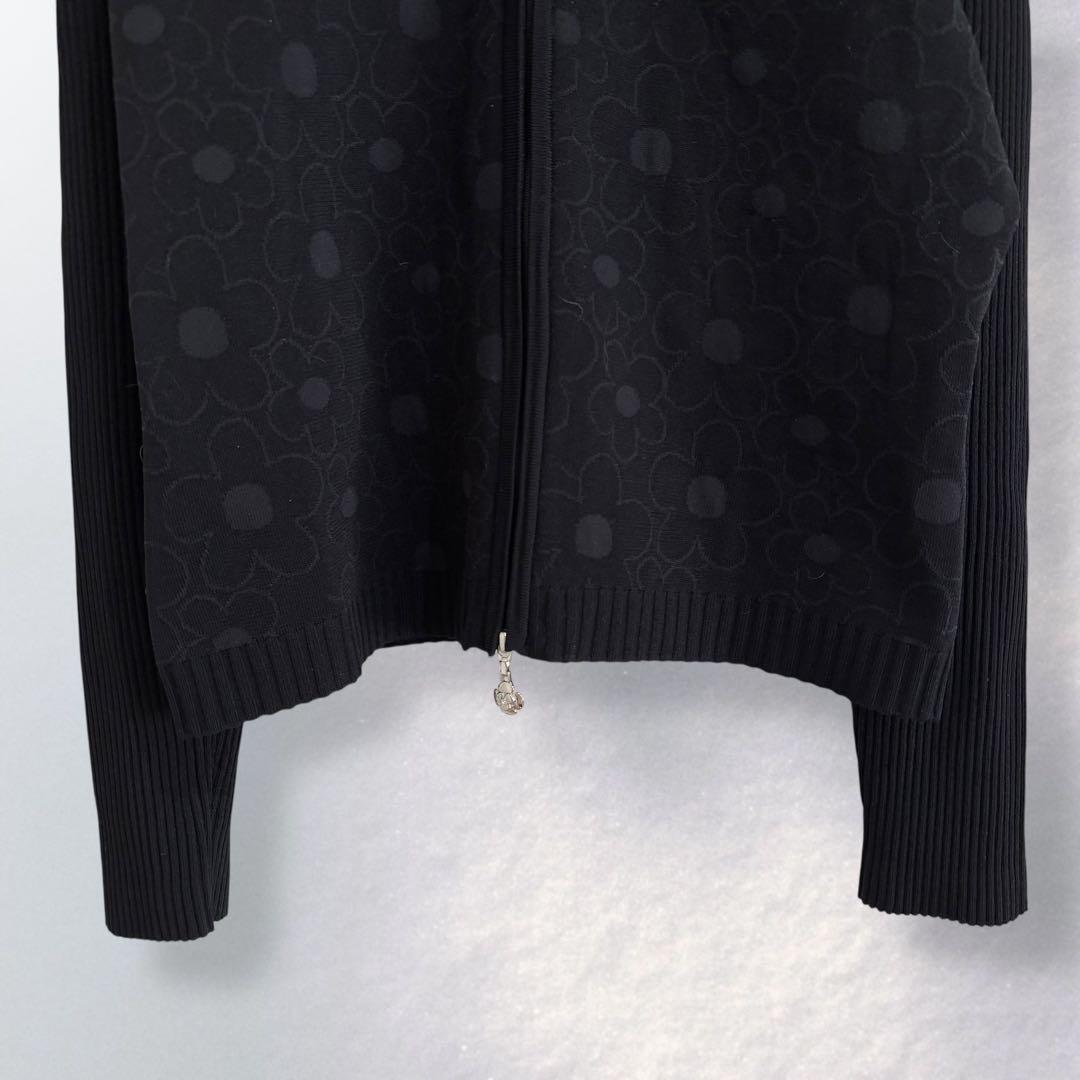 新品 エムズグレイシー デイジー柄 パール リボンパーカー 花柄 L《663