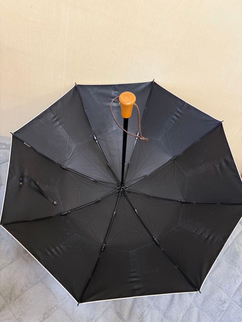 サンバリア100 日傘 2段折　無地 ホワイト