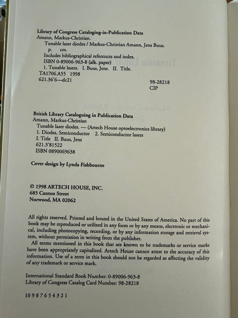 Tunable Laser Diodes Amann・Buss