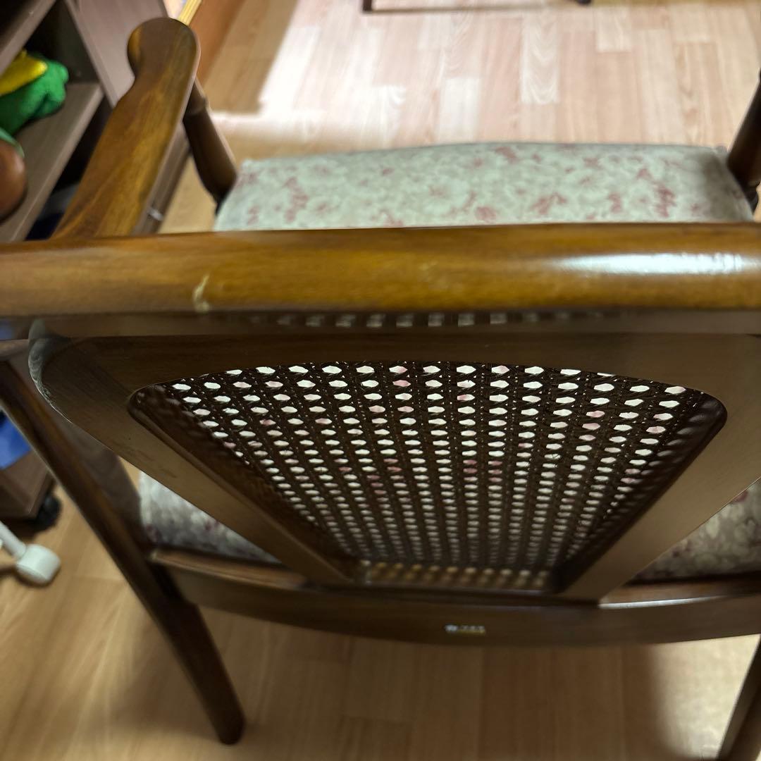 【美品】 昭和 レトロ 家具 カリモク karimoku 椅子 イス チェア ②