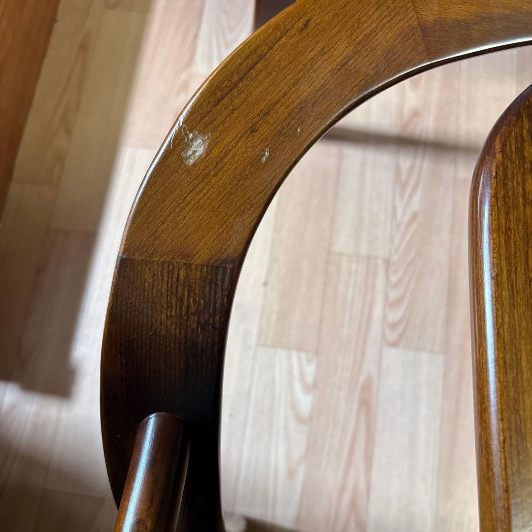 【美品】 昭和 レトロ 家具 カリモク karimoku 椅子 イス チェア ②