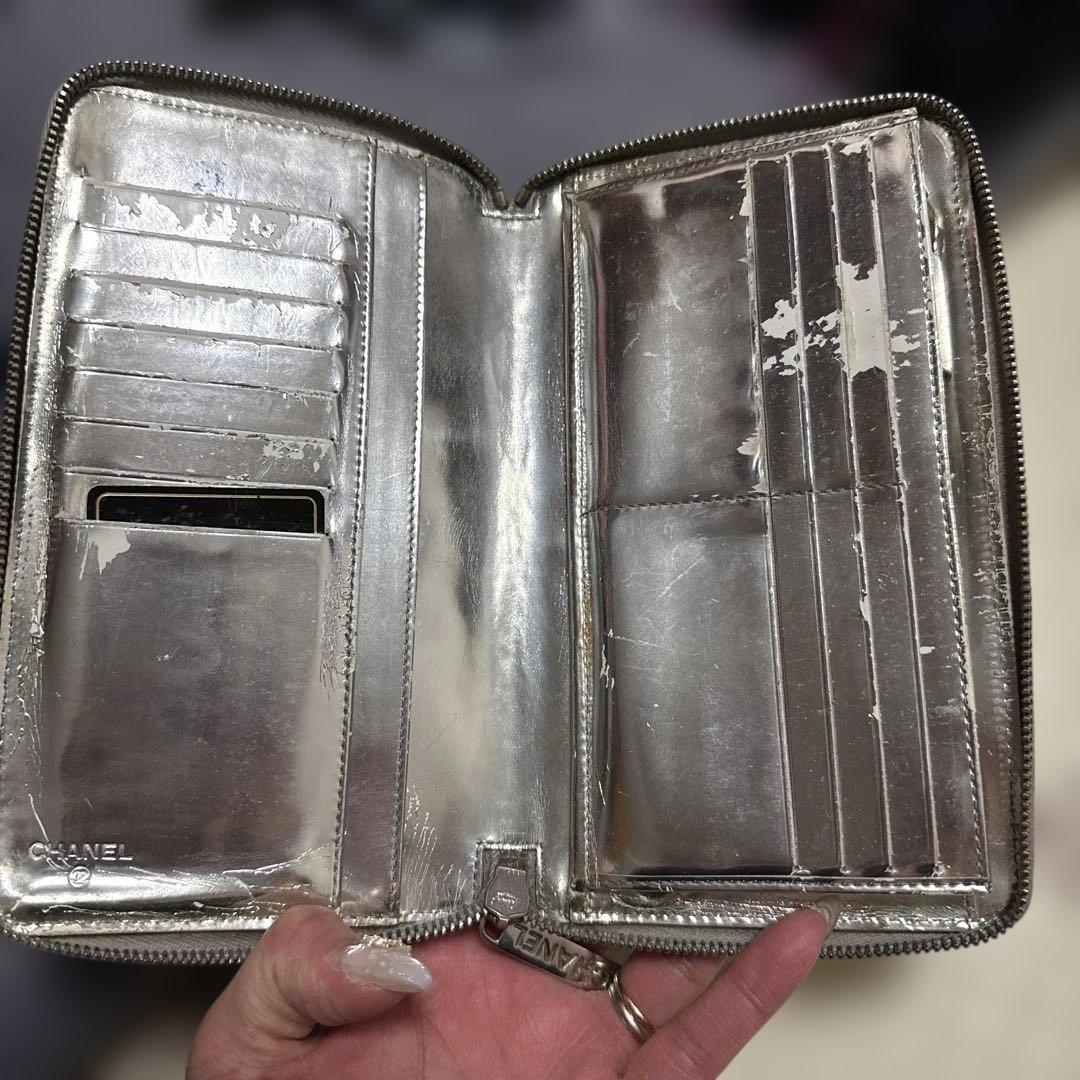 CHANEL マイクロチョコバー メタリック 長財布 希少！