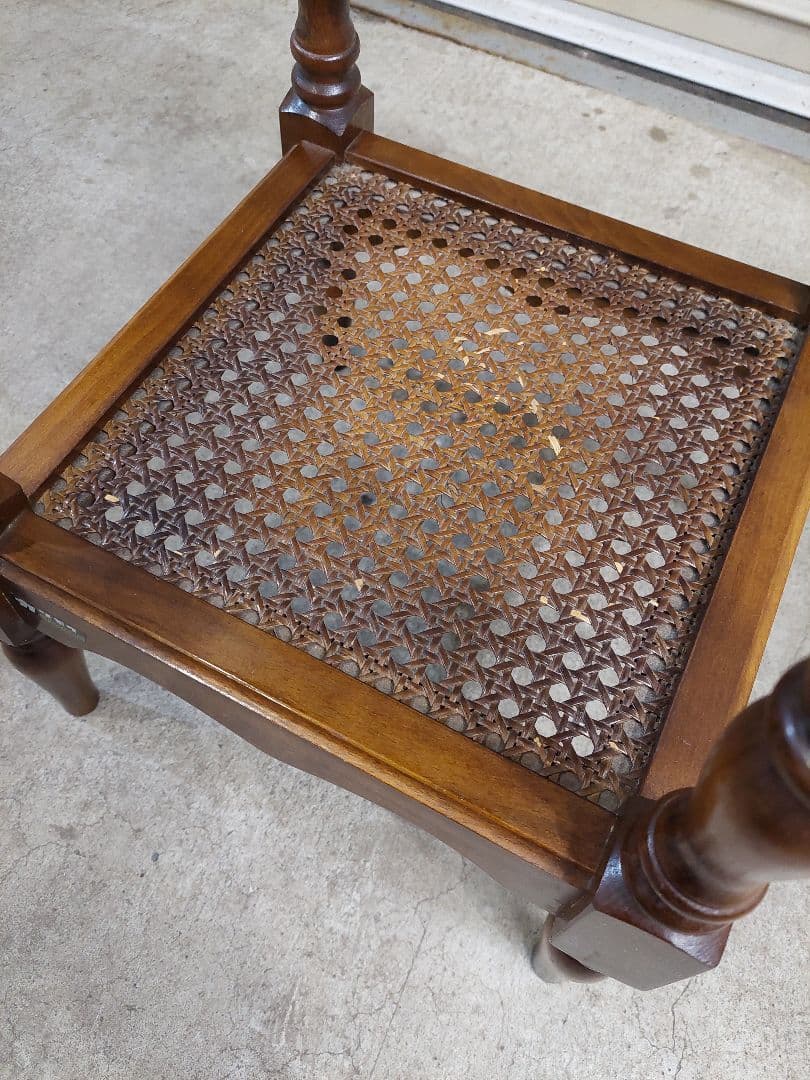 オールドカリモク アンティーク コロニアル 花台 電話台 飾り台 サイドテーブル