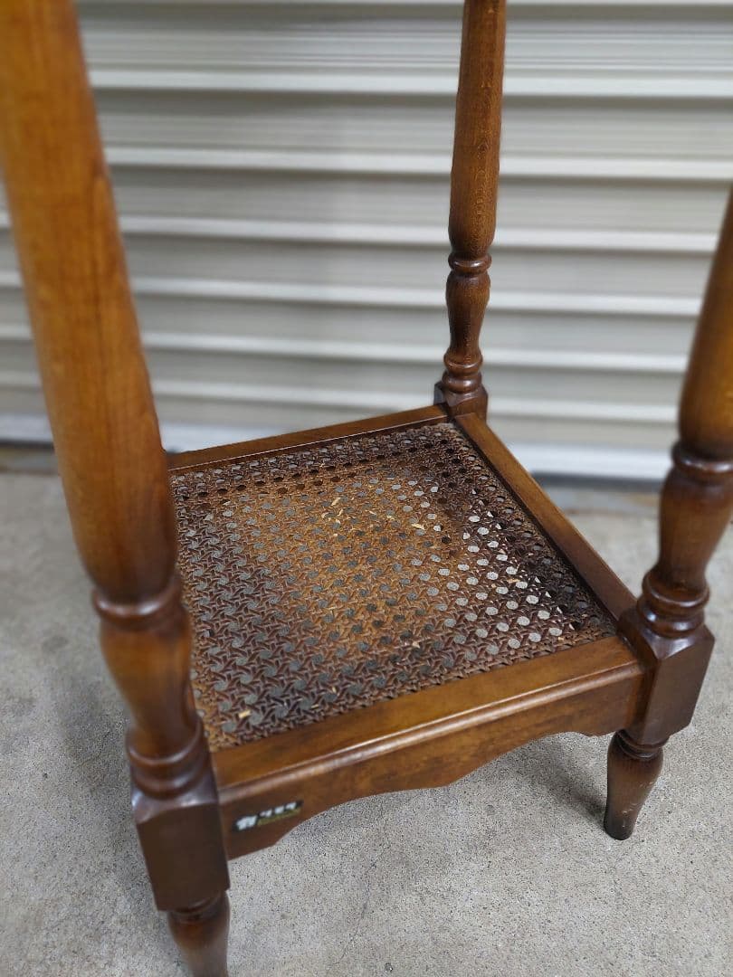 オールドカリモク アンティーク コロニアル 花台 電話台 飾り台 サイドテーブル