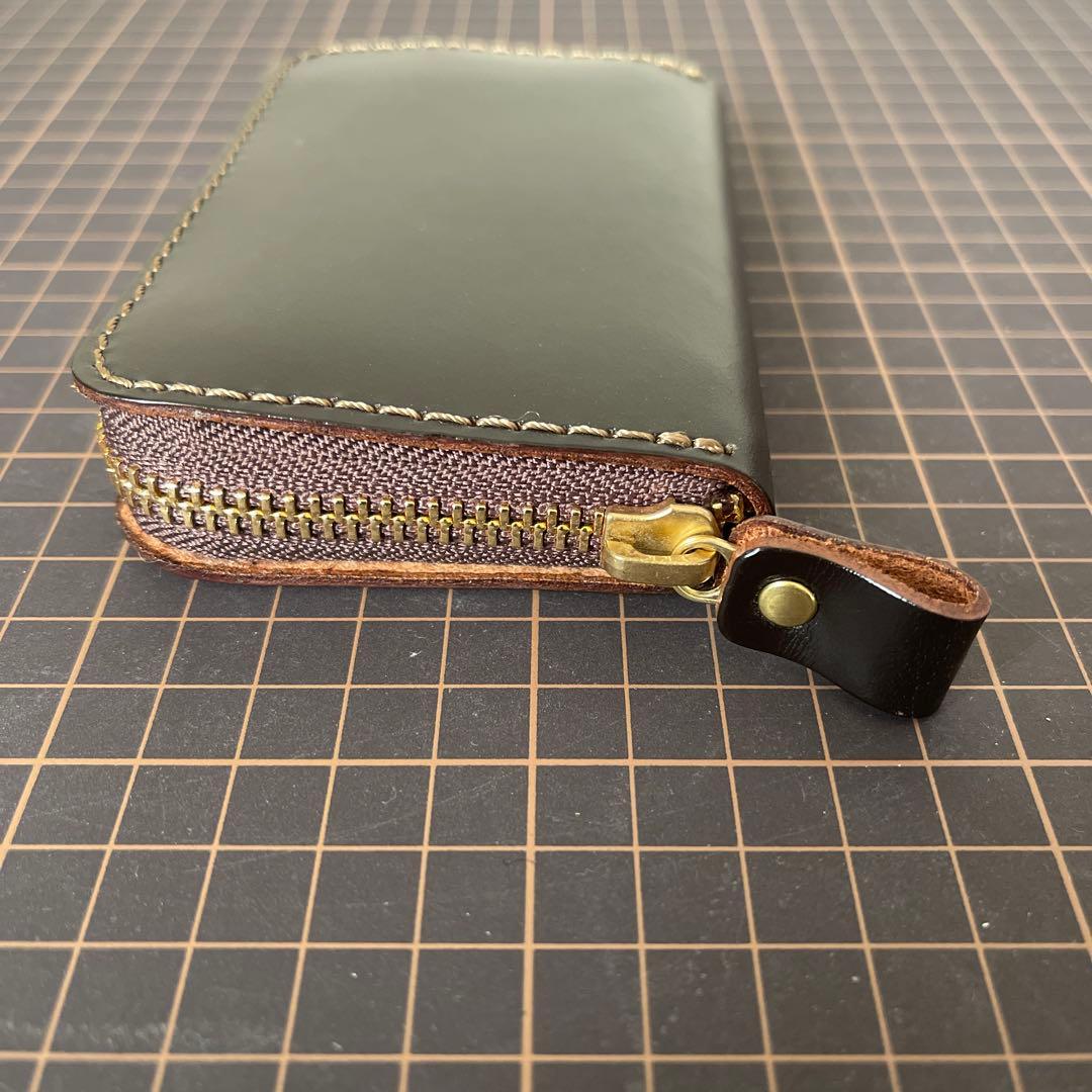 organオルガンフルジップミニ財布GS-75限定ブライドルレザー茶