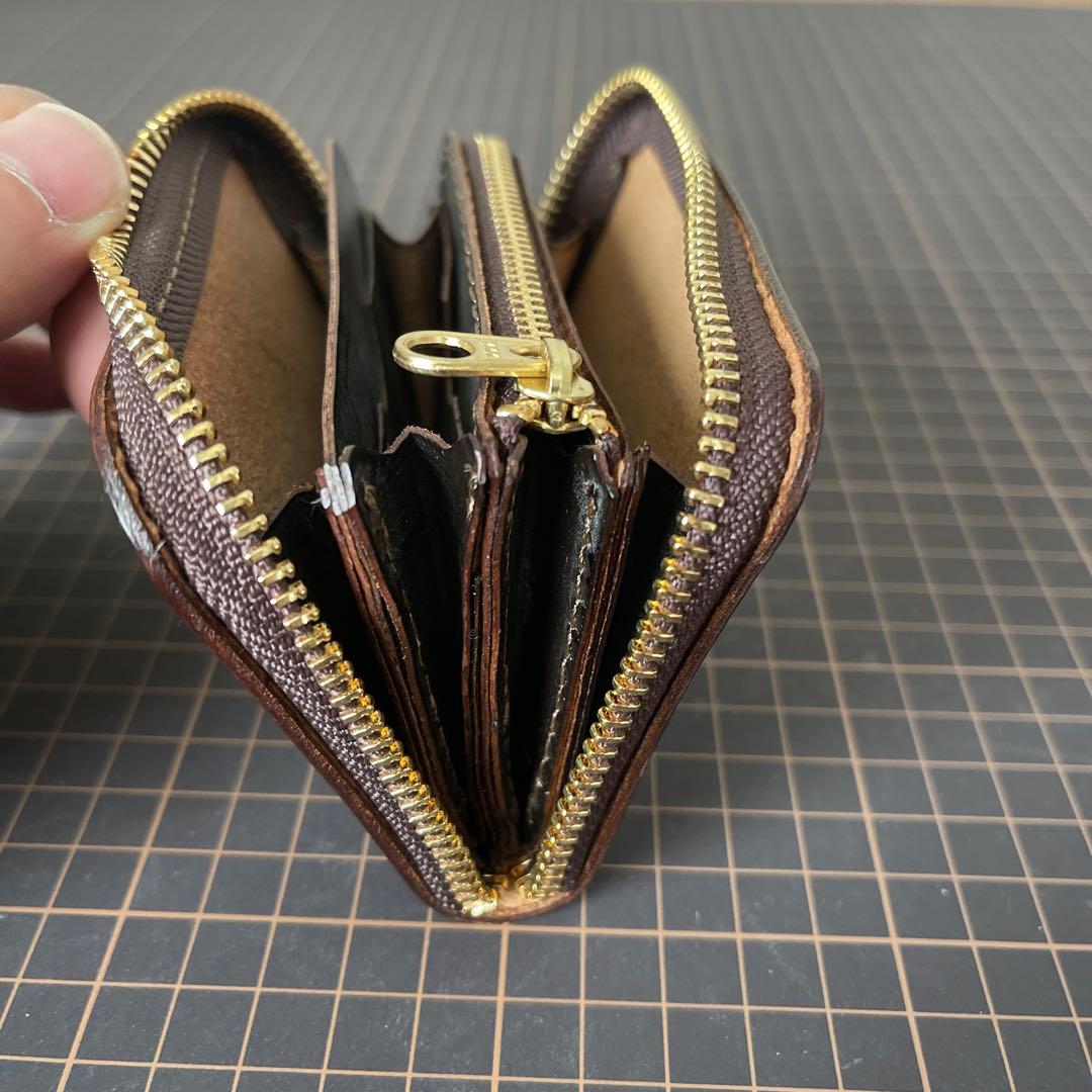 organオルガンフルジップミニ財布GS-75限定ブライドルレザー茶