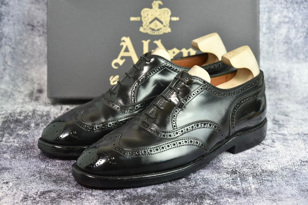 オールデン　コードバン　9741　ウイングチップ　8.5E　黒　トレモントラスト