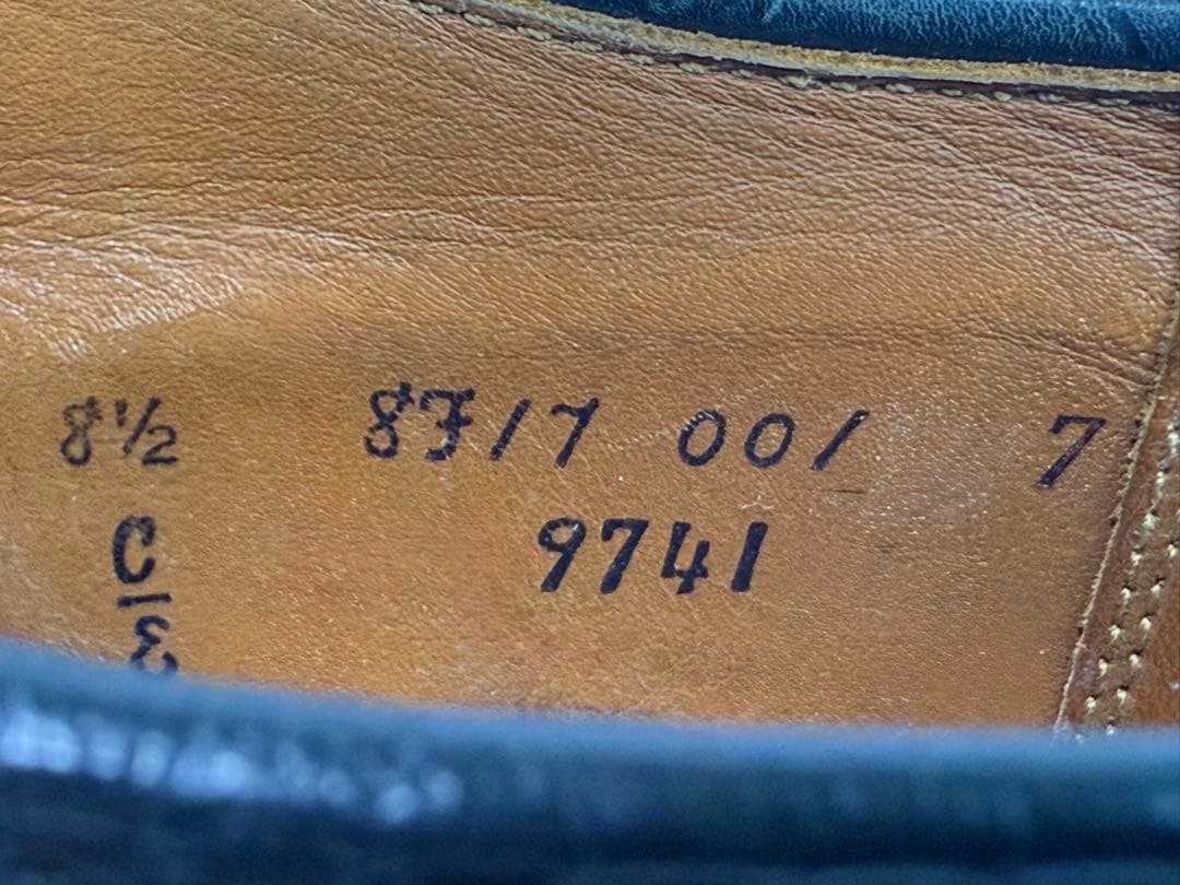 オールデン　コードバン　9741　ウイングチップ　8.5E　黒　トレモントラスト