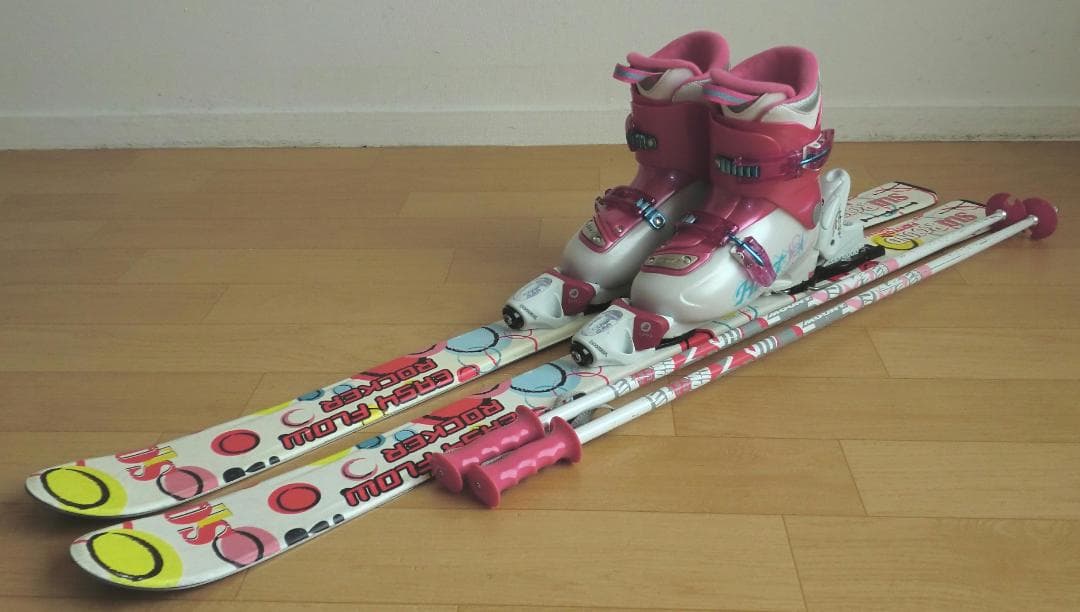 ■■送料無料■SLQ＋Hart■子供用スキーセット■板120靴22■WAX済■■