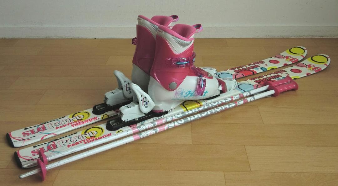 ■■送料無料■SLQ＋Hart■子供用スキーセット■板120靴22■WAX済■■