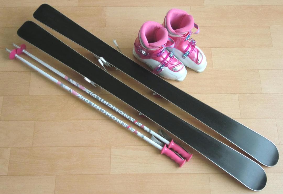 ■■送料無料■SLQ＋Hart■子供用スキーセット■板120靴22■WAX済■■