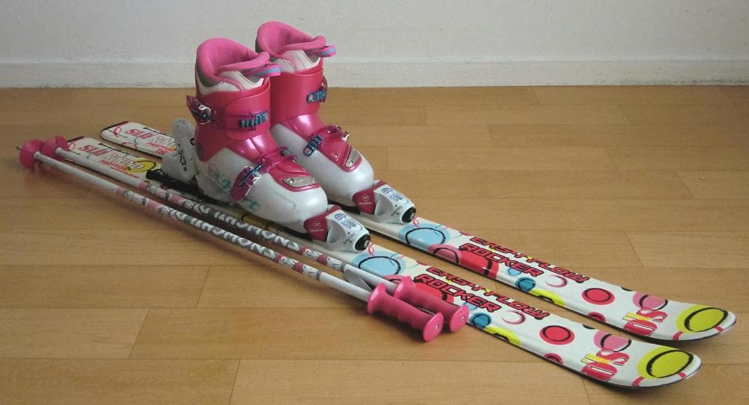 ■■送料無料■SLQ＋Hart■子供用スキーセット■板120靴22■WAX済■■