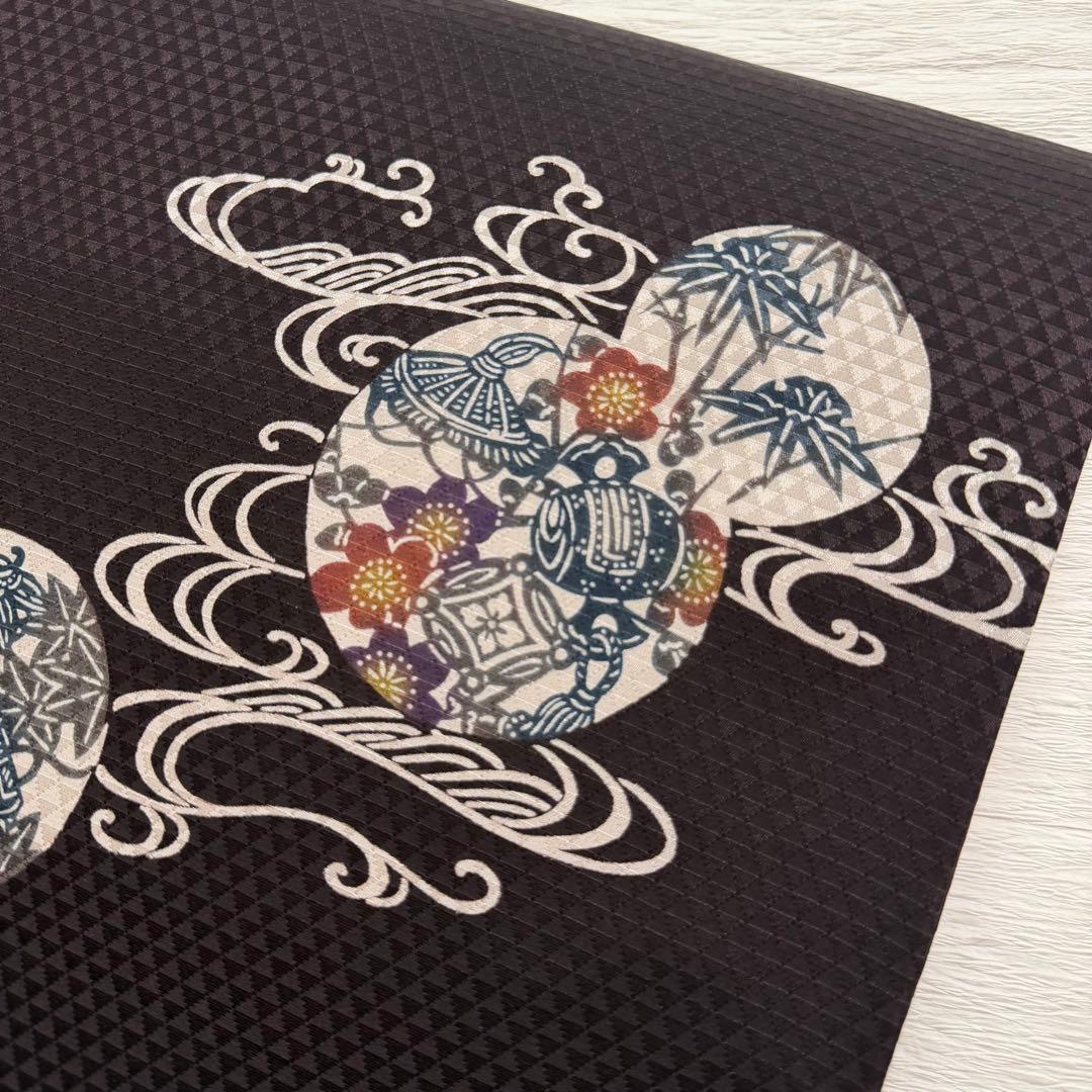 m158 琉球紅型 宝尽くし　名古屋帯 正絹