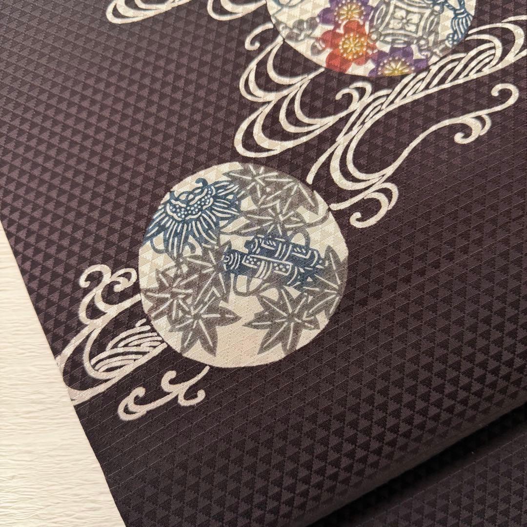 m158 琉球紅型 宝尽くし　名古屋帯 正絹