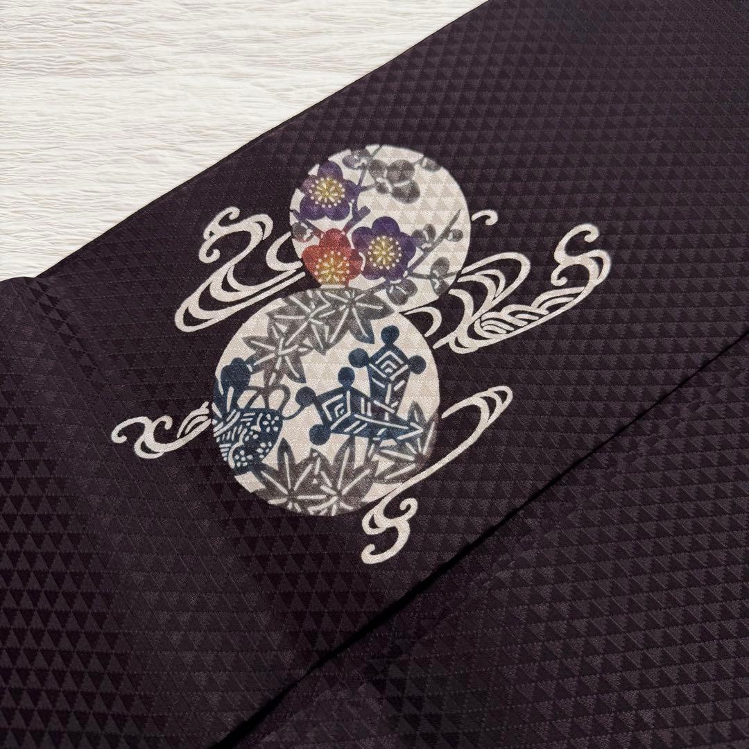 m158 琉球紅型 宝尽くし　名古屋帯 正絹