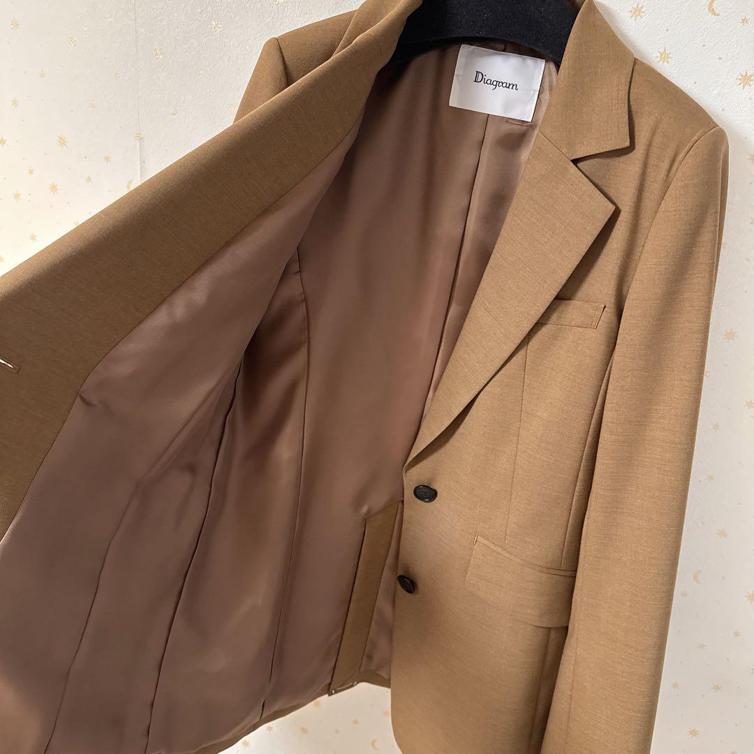 【グレースコンチネンタル】新品 シングルテーラードジャケット キャメル 38