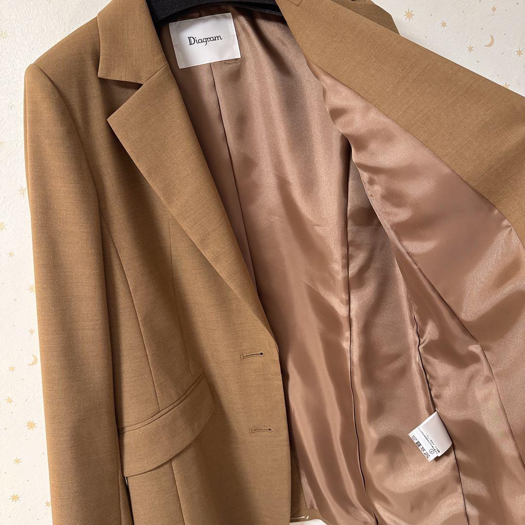 【グレースコンチネンタル】新品 シングルテーラードジャケット キャメル 38