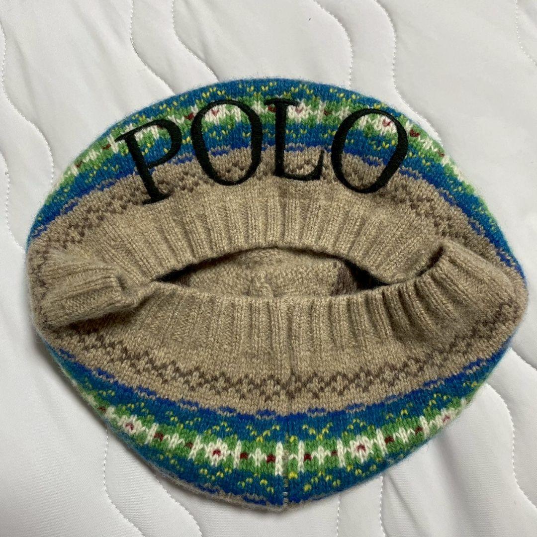 POLO RALPH LAUREN　ラルフローレン　ベレー帽　ネイティブ　ロゴ