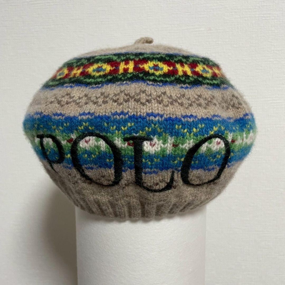 POLO RALPH LAUREN　ラルフローレン　ベレー帽　ネイティブ　ロゴ