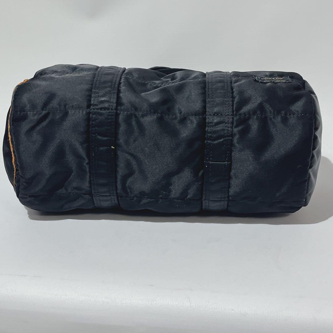 美品 ポーター タンカー ミニボストン S ドラムバッグ ロール ダッフル 黒