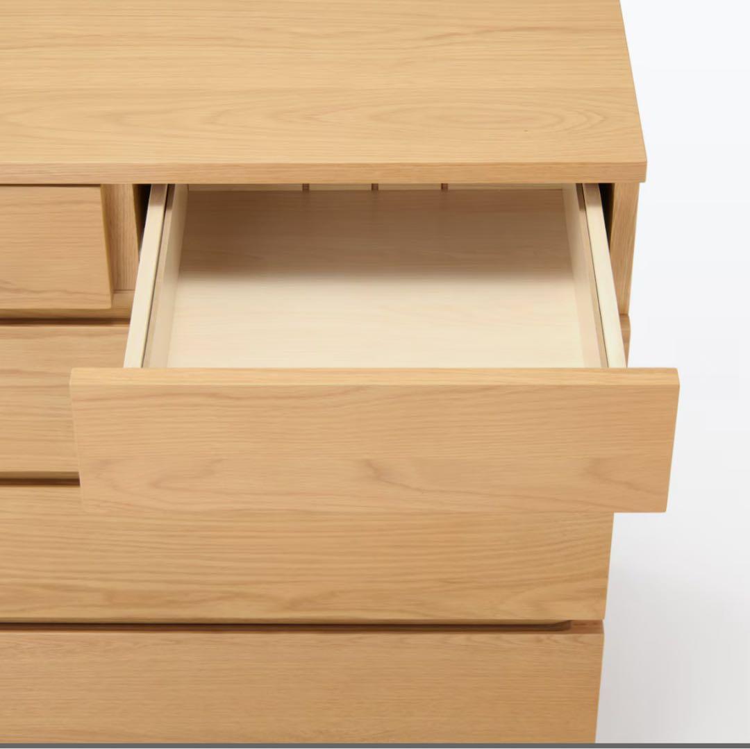 【送料込み！美品】無印良品 木製チェスト４段 オーク材