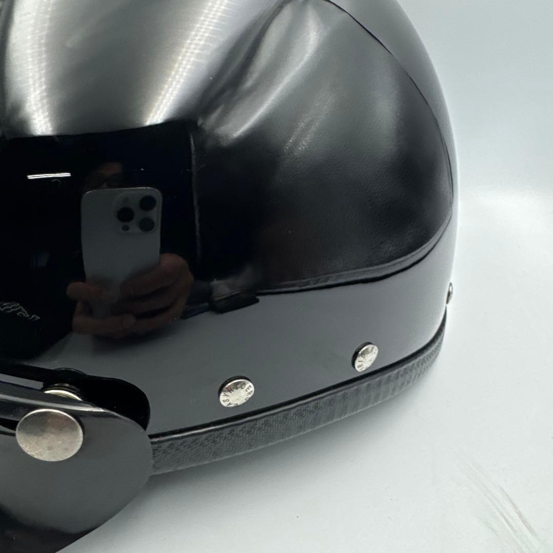 ①EASYRIDERS 半帽ヘルメット 黒 収納袋付き