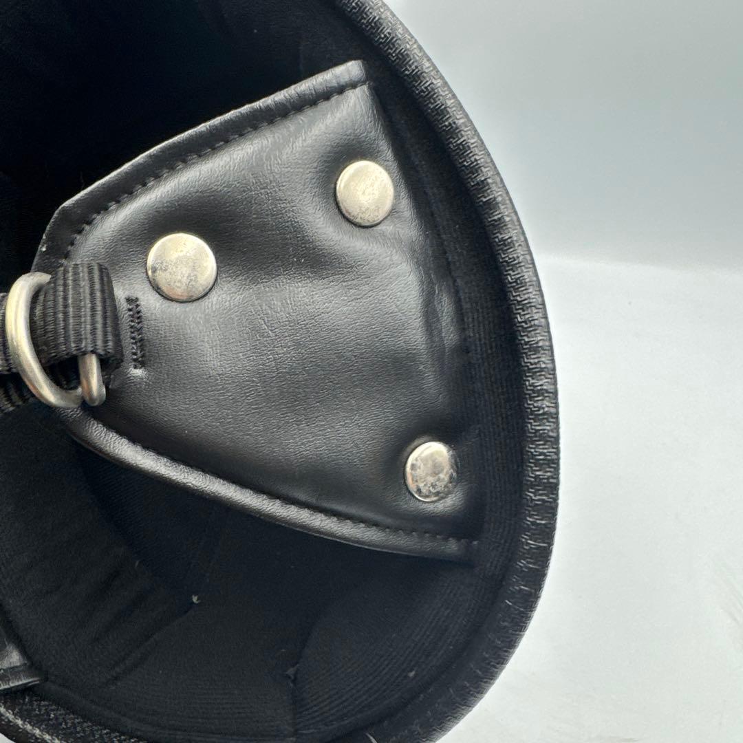 ①EASYRIDERS 半帽ヘルメット 黒 収納袋付き