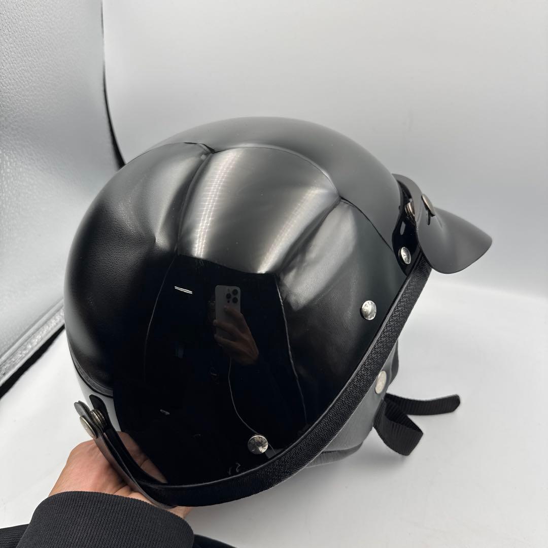 ①EASYRIDERS 半帽ヘルメット 黒 収納袋付き