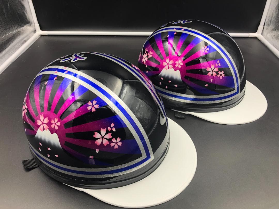 コルク半　カスタム　富士日章　三つボタン　ブラックピンクブルー　桜　セット