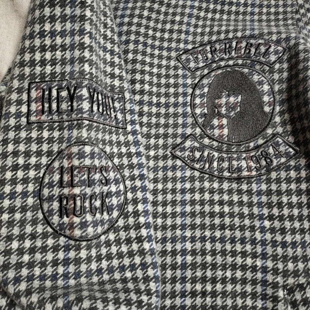 HYSTERIC 千鳥格子柄ライダースジャケット
