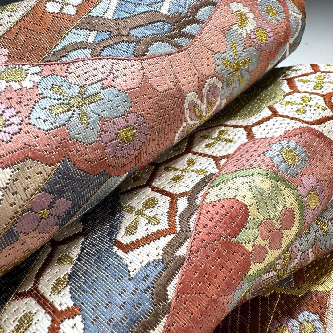 a*e様 【美品】豪華絢爛 富久露帯 戳沙 全通柄 刺繍 袋帯 桐箱付 中国技法