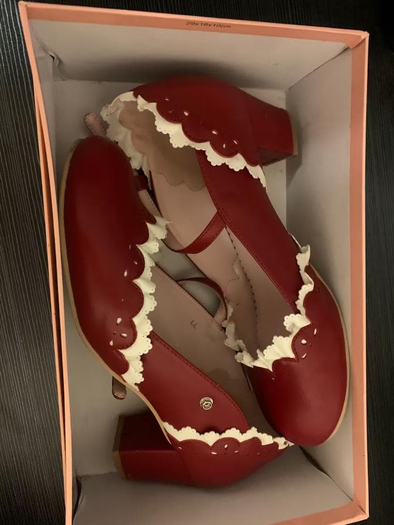 マリィ・ワンストラップシューズ レッド