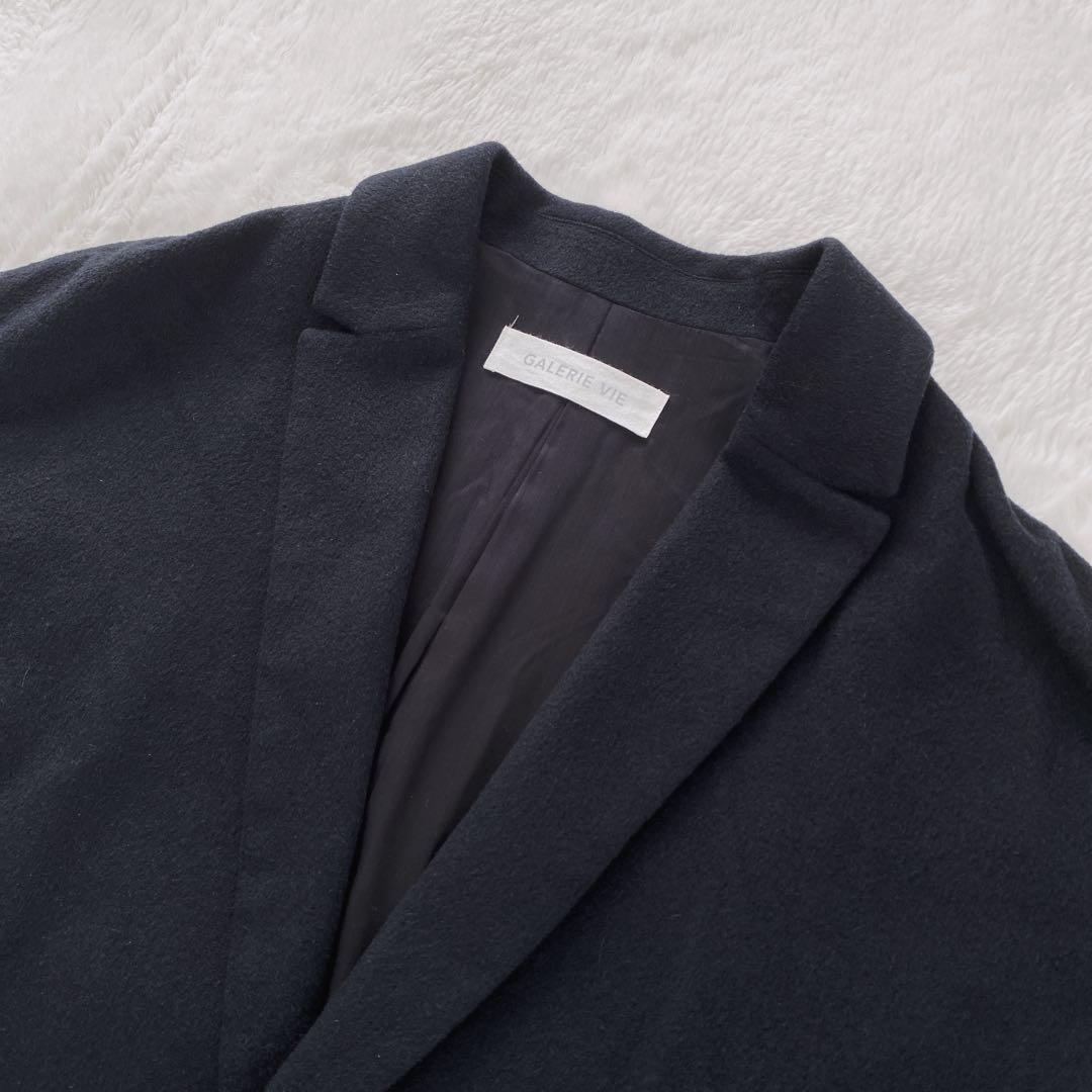 GALERIE VIE チェスターコート 36 カシミヤ100% sample品