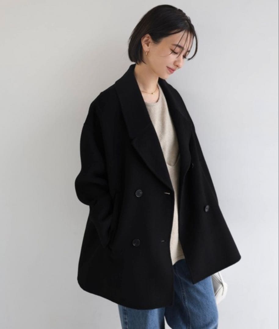 evernavy ウールリバーピーコート Sサイズ