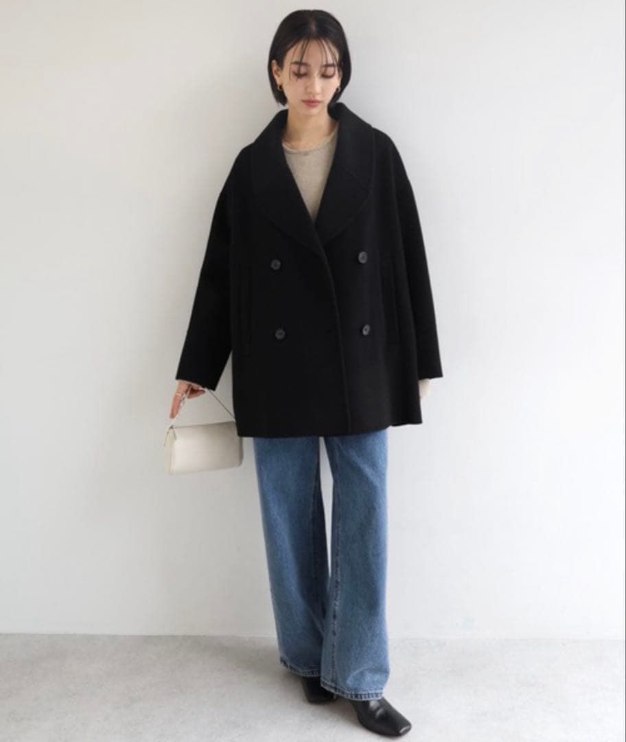 evernavy ウールリバーピーコート Sサイズ