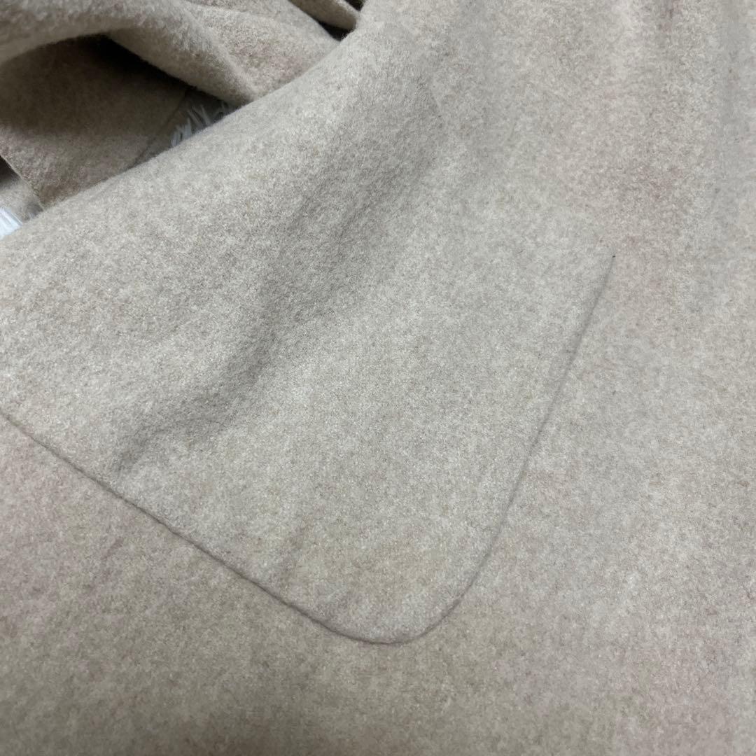 最終値下げ！スピックアンドスパン　ノーカラーロングコート ウール100%