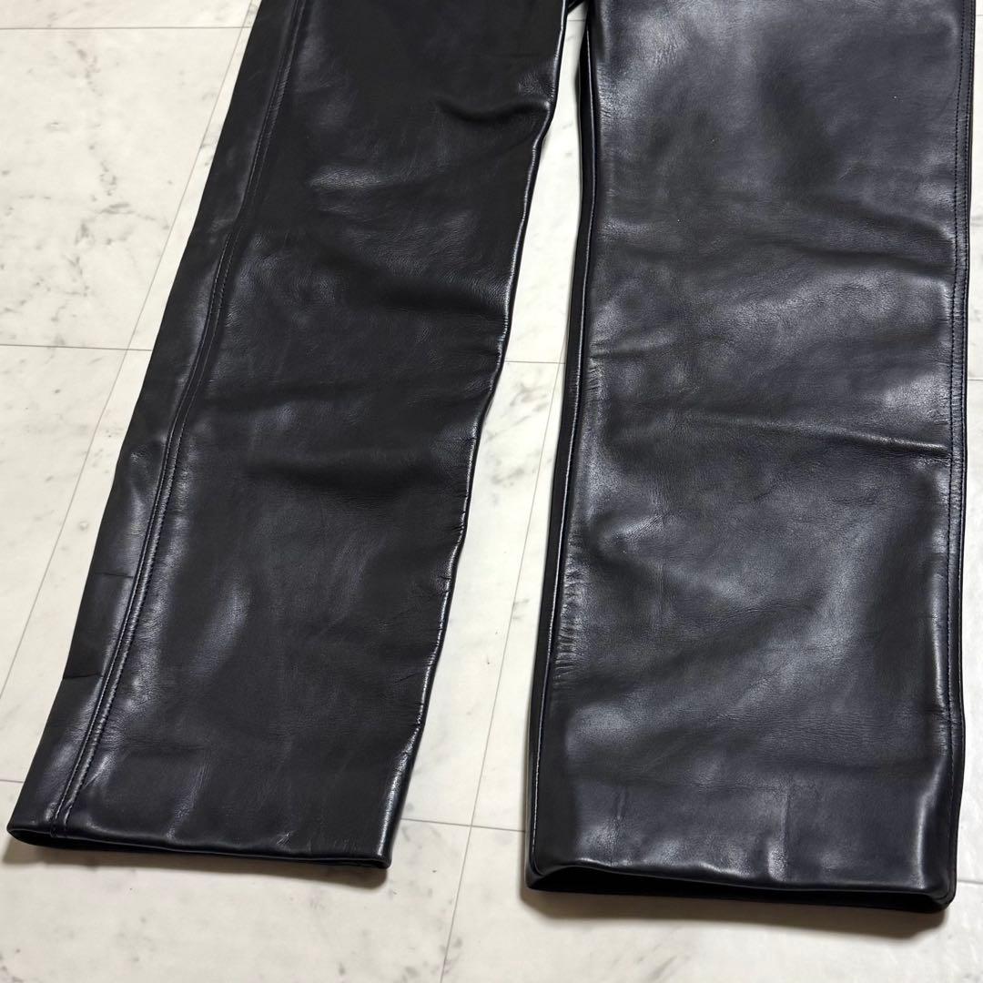 美品 【希少サイズW36】 HARLEY DAVIDSON カウレザーパンツ