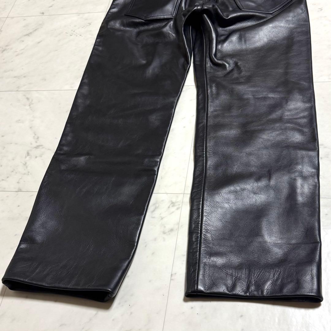 美品 【希少サイズW36】 HARLEY DAVIDSON カウレザーパンツ