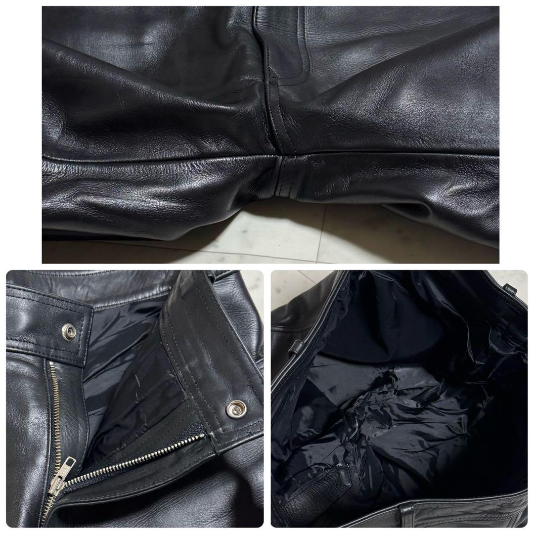 美品 【希少サイズW36】 HARLEY DAVIDSON カウレザーパンツ