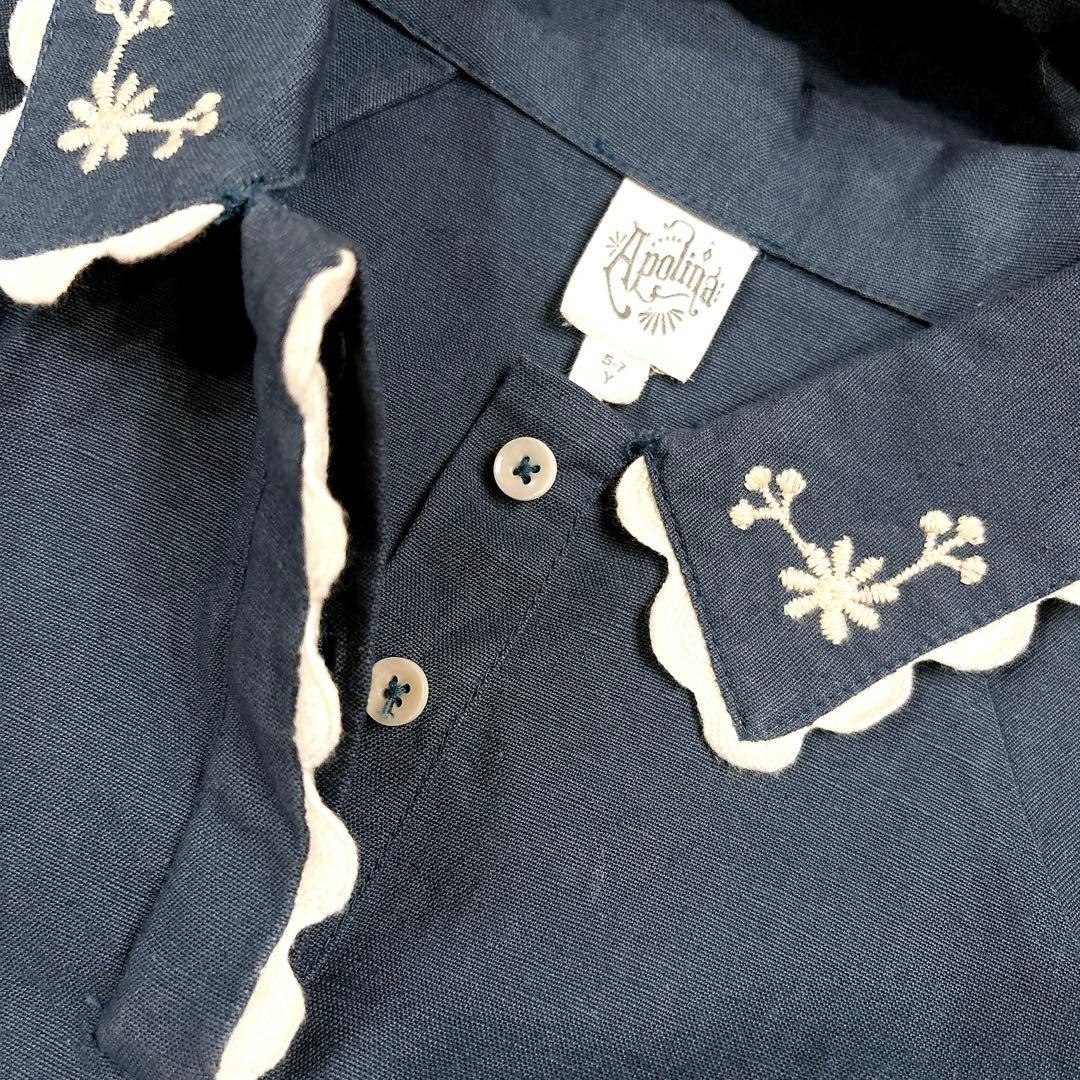 apolina アポリナ Samira dress 刺繍 ワンピース　5-7Y