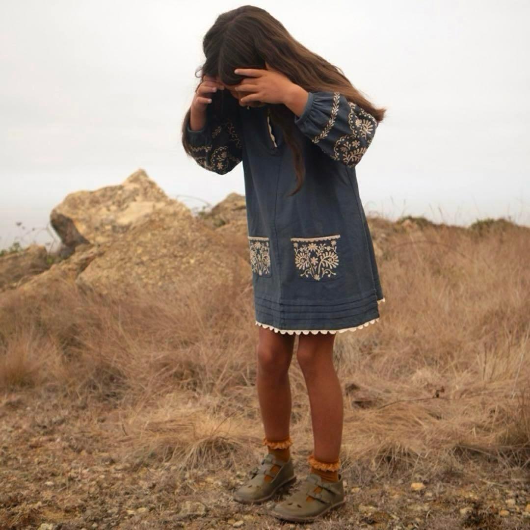 apolina アポリナ Samira dress 刺繍 ワンピース　5-7Y