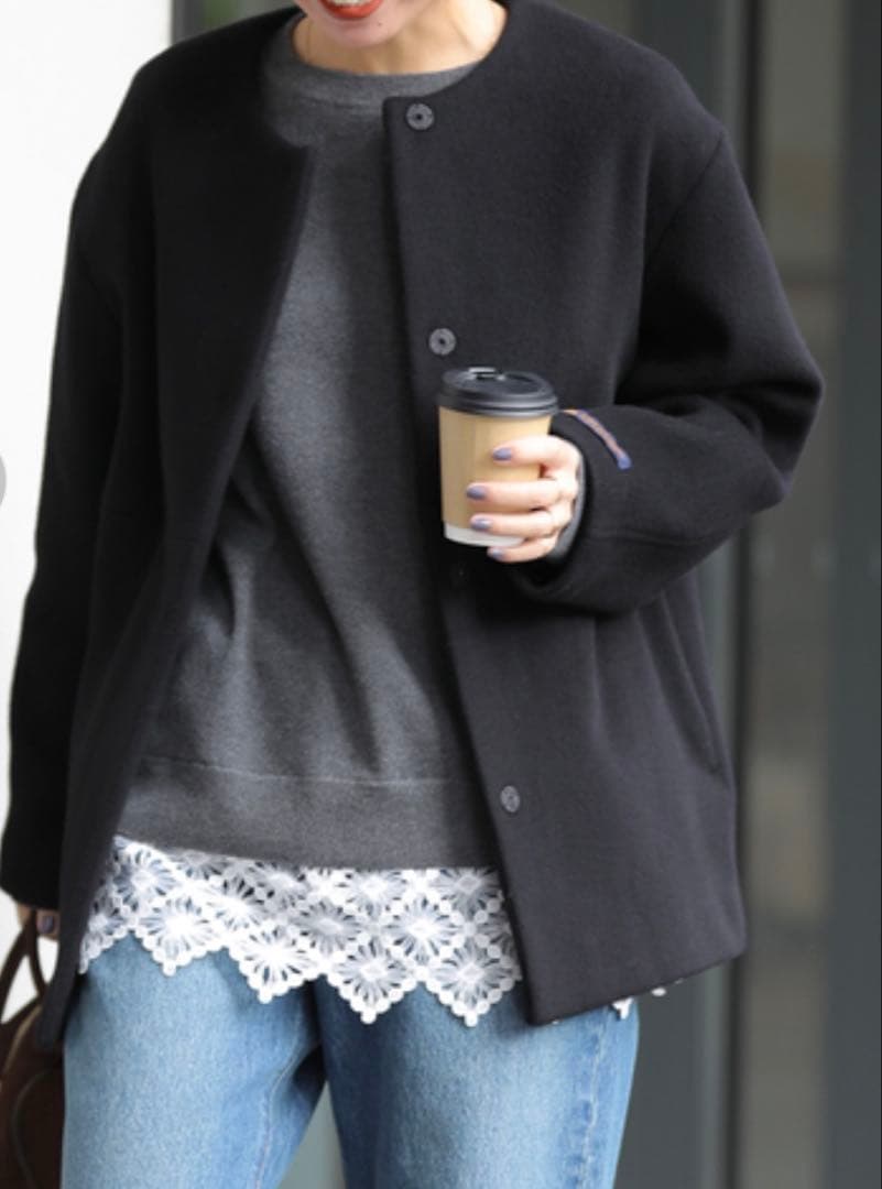 【JOURNAL STANDARD】スーパーファインビーバークルーネックコート