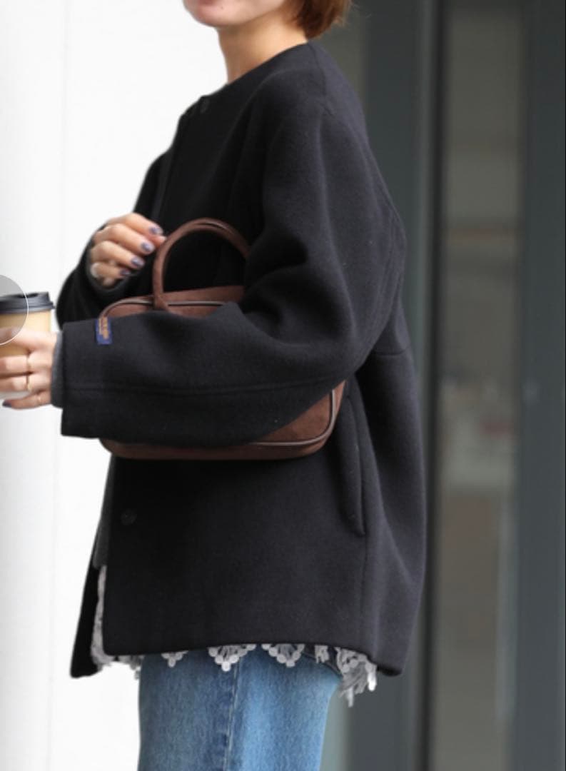 【JOURNAL STANDARD】スーパーファインビーバークルーネックコート