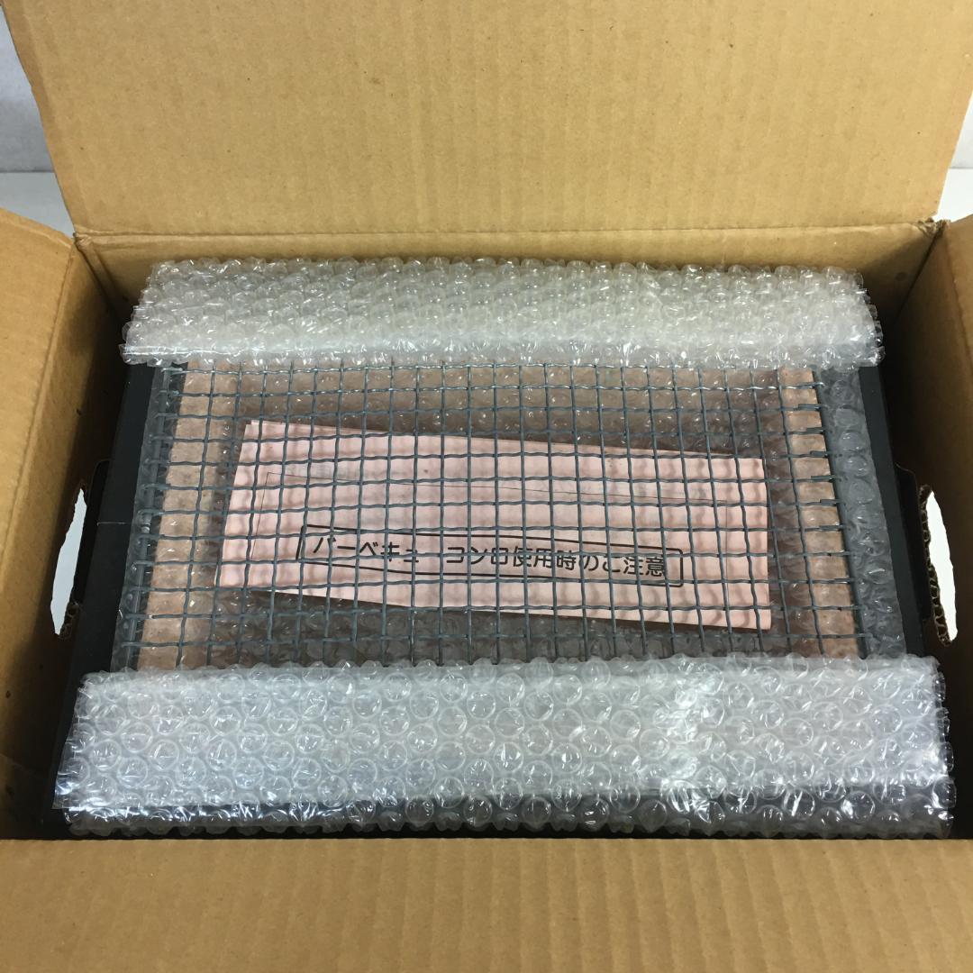 ☆未使用 能登 炭火焜炉 BQ8F号 (約2人〜4人用)　珪藻土コンロ 焼き網付