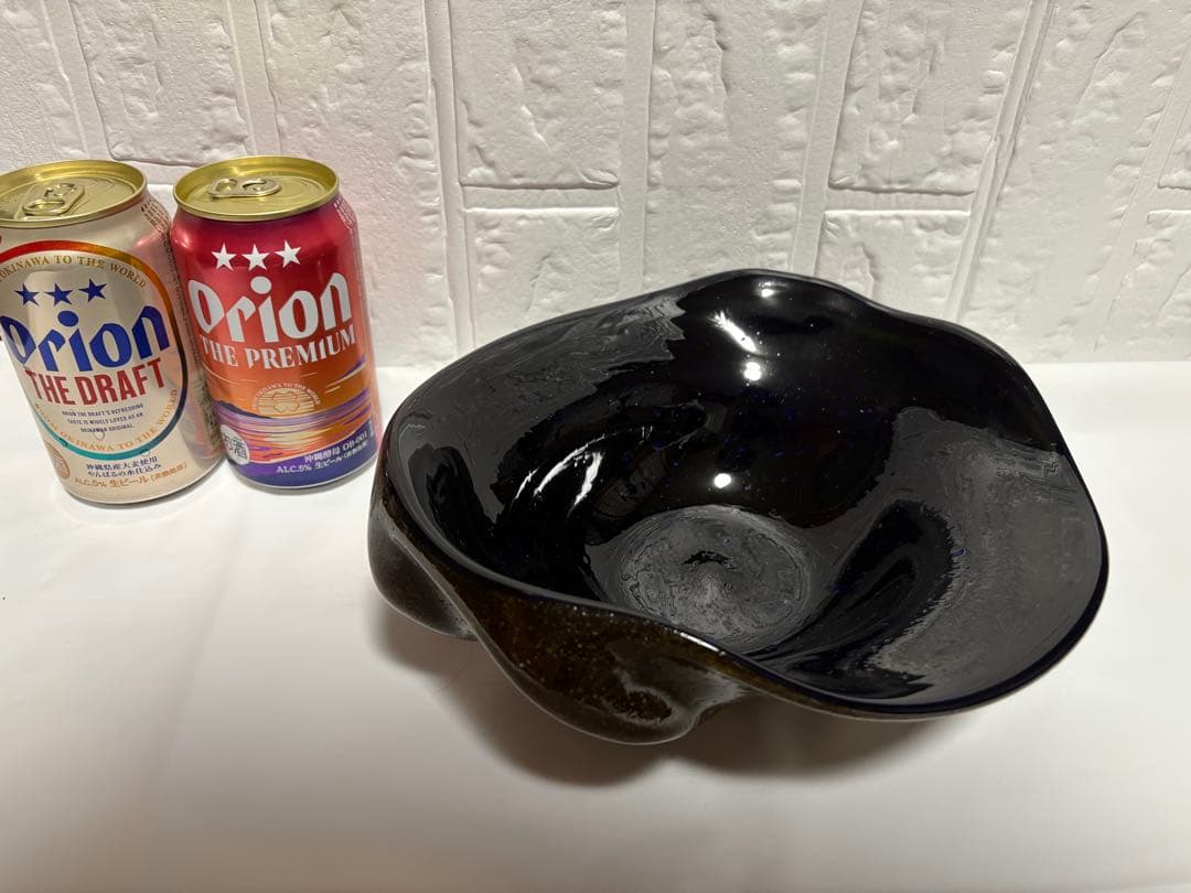 【稲嶺盛吉】琉球ガラス　中皿⑥