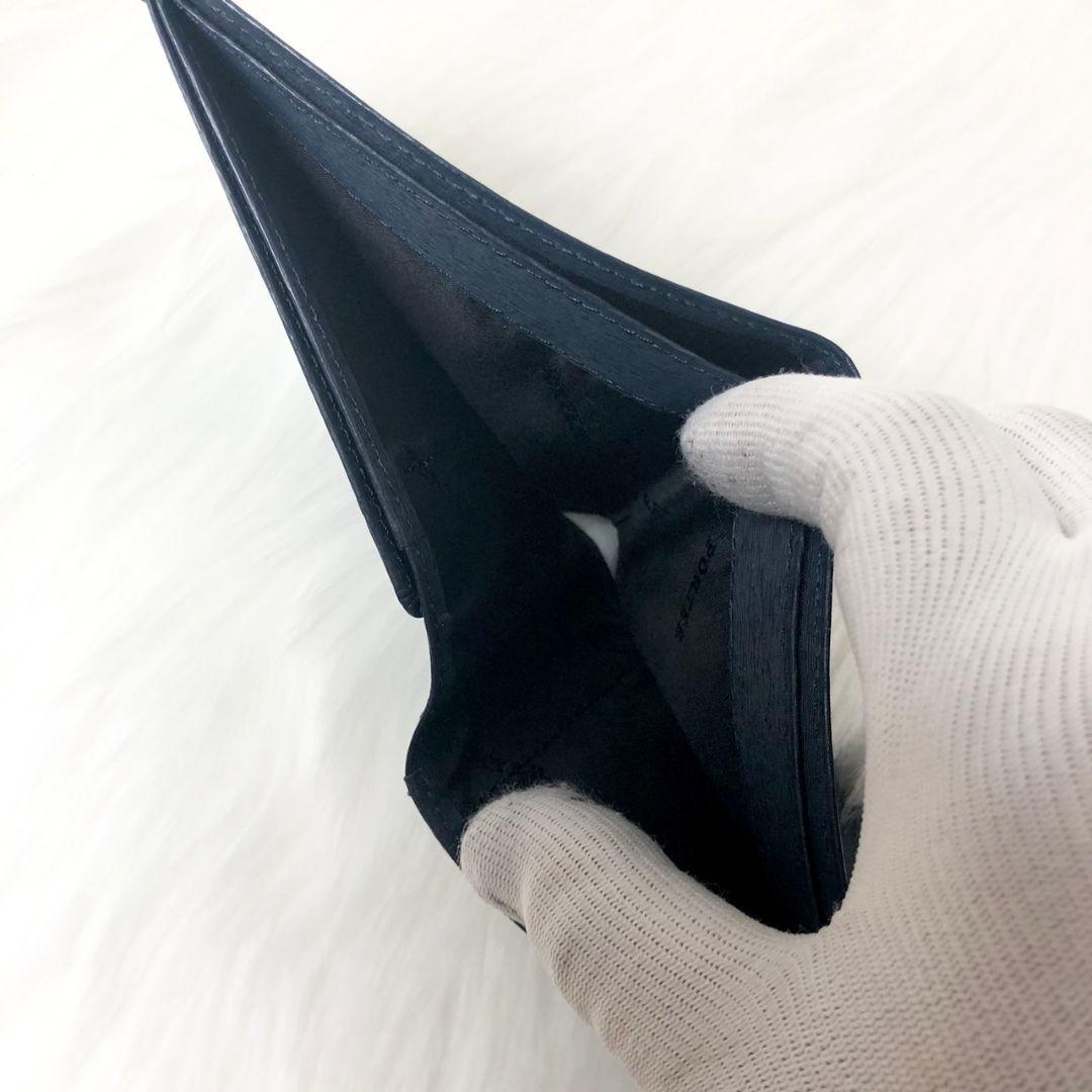 【極美品】PORTER 二つ折り財布 折り財布 カレント ネイビー