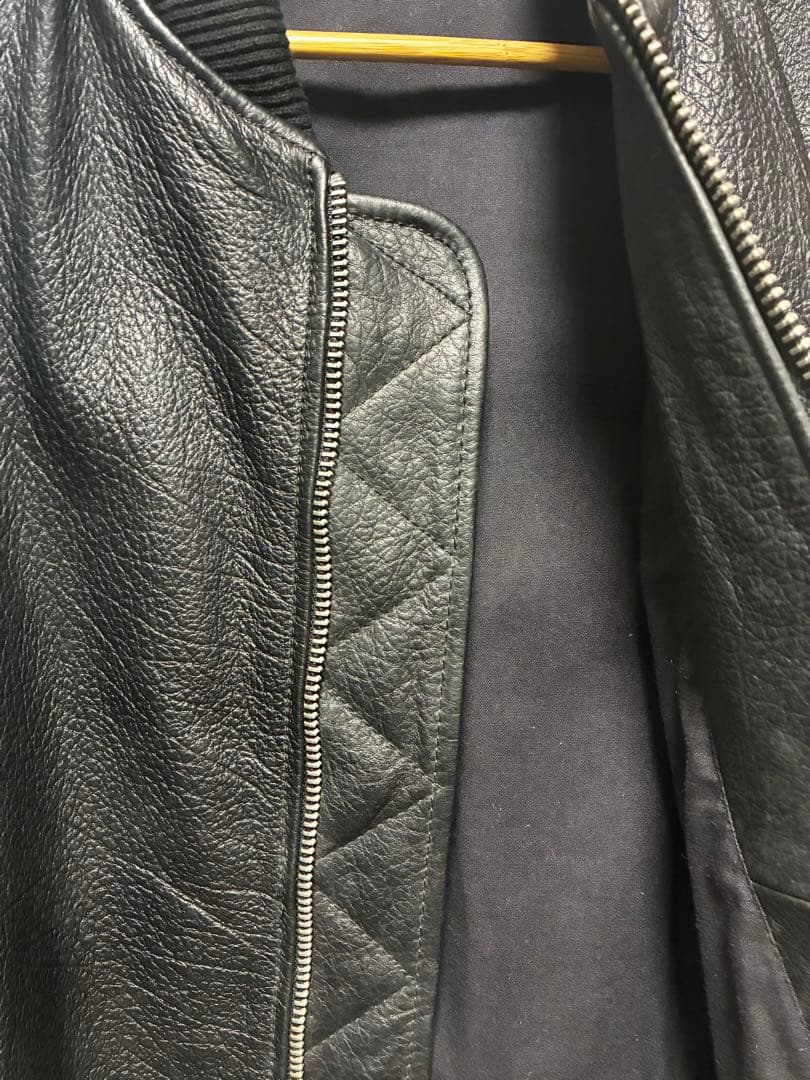 ZARA 本革 ボンバージャケット ブルゾン 革ジャン 美品 ma1 ライダース