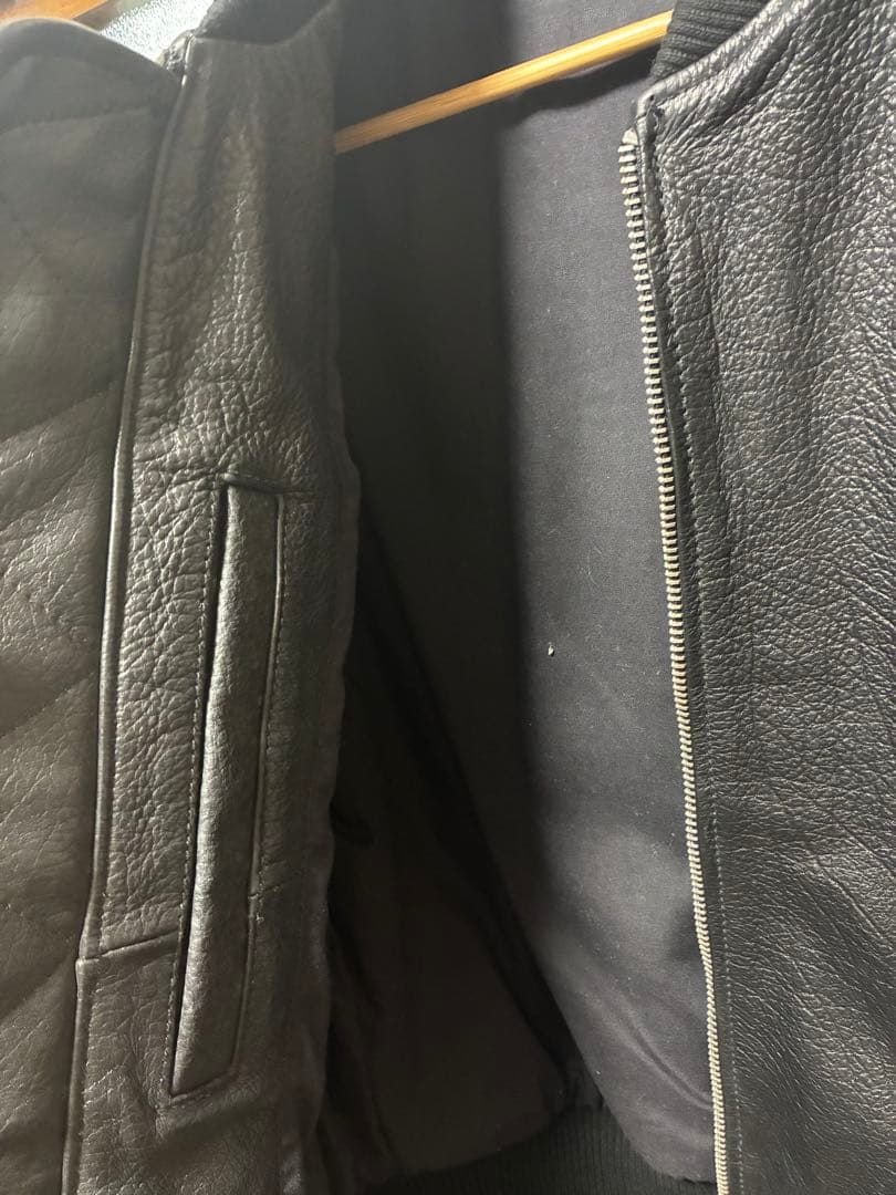 ZARA 本革 ボンバージャケット ブルゾン 革ジャン 美品 ma1 ライダース