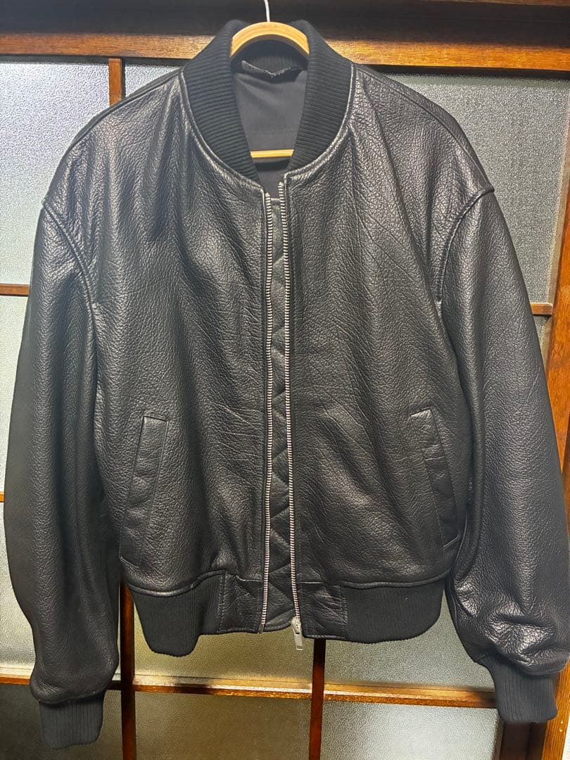 ZARA 本革 ボンバージャケット ブルゾン 革ジャン 美品 ma1 ライダース