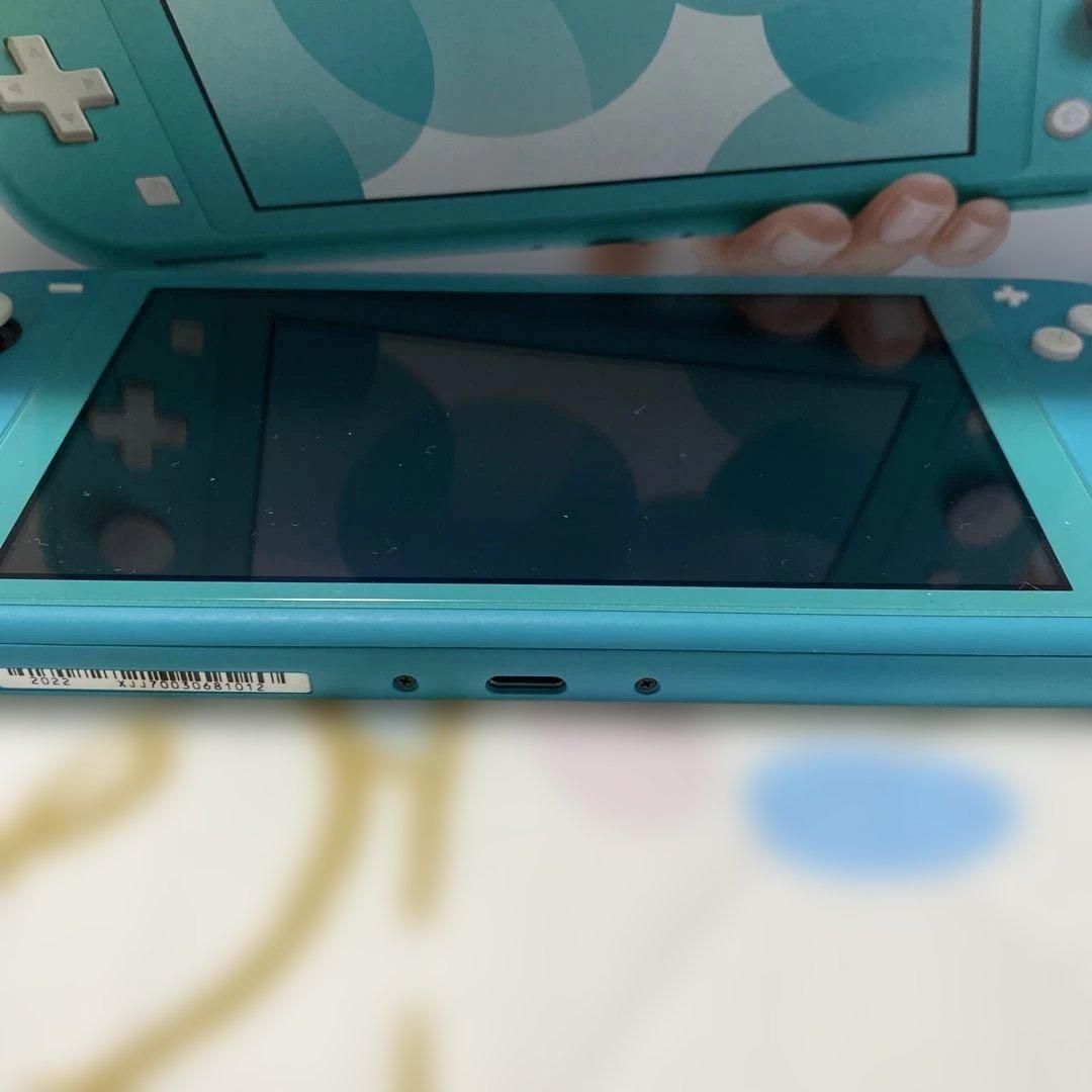 Nintendo Switch Lite ターコイズ 本体 充電器　公式ケース付